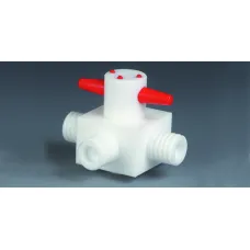 Кран трехходовой Bohlender Ø 4 мм, форма T, GL18, PTFE (Артикул E 688-18)