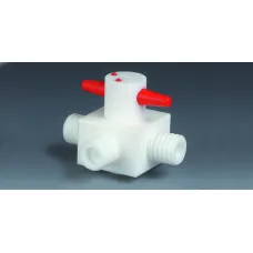 Кран трехходовой Bohlender Ø 4 мм, форма L, GL14, PTFE (Артикул E 686-14)