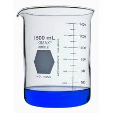 Стакан Гриффина Kimble 1500 мл, низкий, с градуировкой, с носиком, стекло (Артикул 14000-1500)