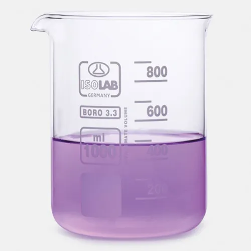 Стакан мерный ISOLAB 600 мл, низкий, с носиком, стекло (Артикул 025.01.600)