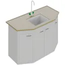 Стол-тумба торцевая СТТ-1800 HPL пластик