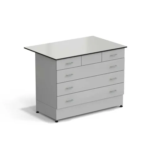 Стол-тумба ЭКРОС 1200х800х900 мм 2 ящика + 3 ящика, раб. поверхность - LABGRADE