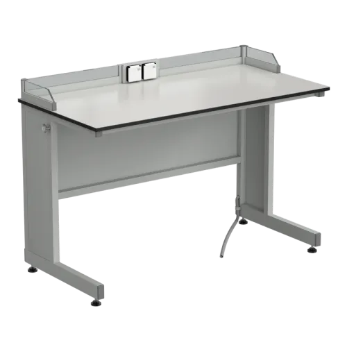 Стол ученический с бортиком и розетками 1200х600х840, раб. поверхность - LABGRADE
