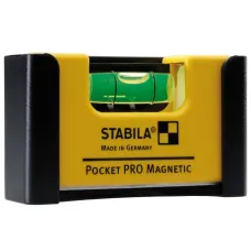 Строительный уровень Stabila Pocket Pro Magnetic с чехлом на пояс на блистере