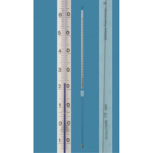Термометр Amarell на шлифе NS 14,5/23, -10...+250/1°C, глубина погружения 127 мм (Артикул D262414-FL)